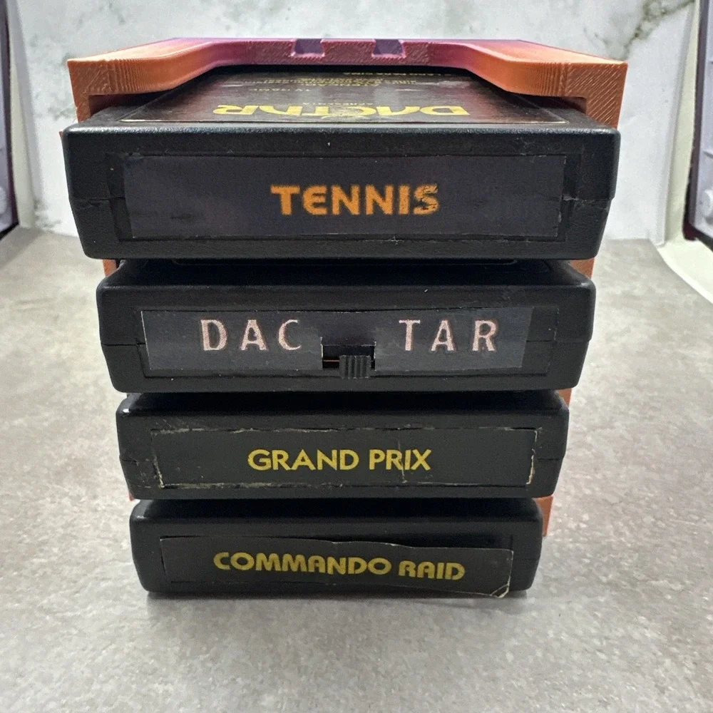 4x Dactar Atari 2600 Brazil South America Carts Commando Grand Prix Tennis NTSC